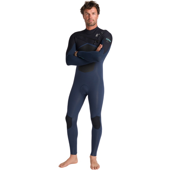 2026 C-Skins Hommes NuWave ReWired 3/2mm Chest Zip Combinaison Néoprène C-NRW32MCZ - Bluestone X / Black